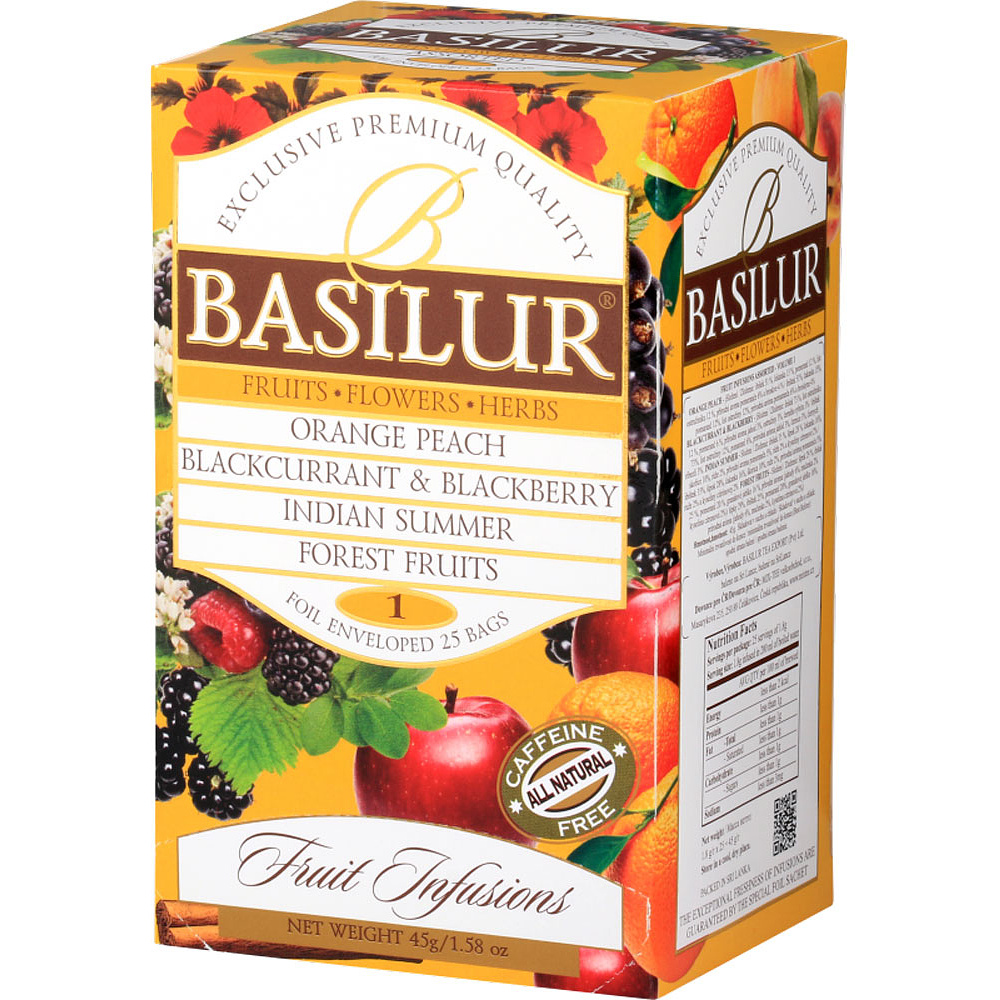 Чай Basilur "Fruit infusion", 25 пакетиковx1.8 гр, ассорти - 2