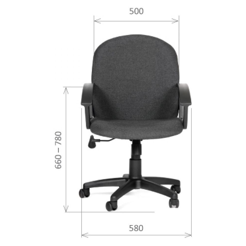 Кресло для персонала "Chairman 681", ткань, пластик, черный - 3