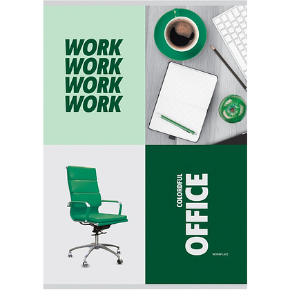 Тетрадь "Office", А4, 80 листов, клетка, ассорти - 2