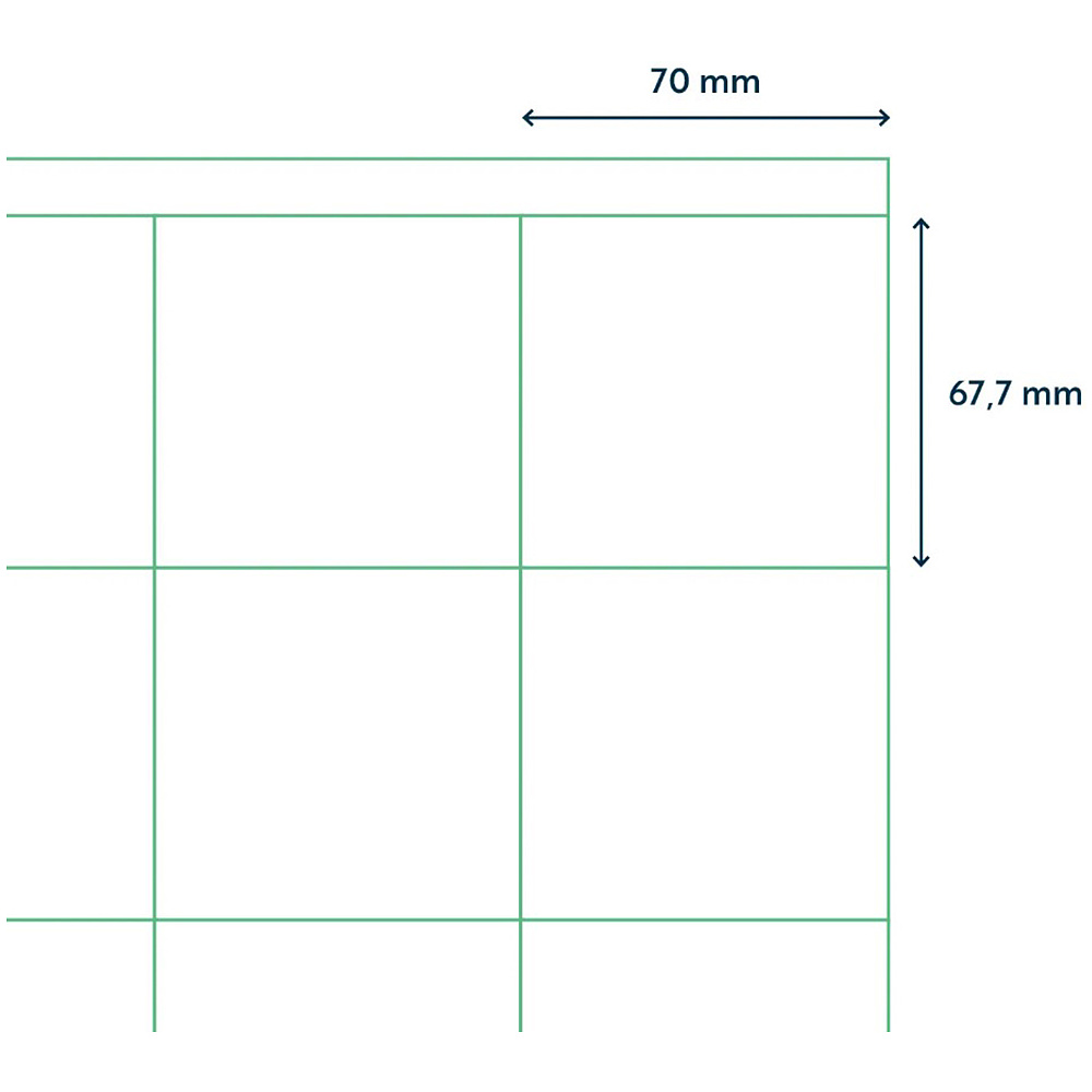 Самоклеящиеся этикетки универсальные "Rillprint", 70x67.7 мм, 100 листов, 12 шт, белый - 3