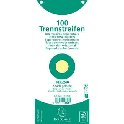 Разделитель для документов "Exacompta" картонный, желтый - 3