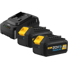 Аккумуляторная батарея "Deli", 20В, 4 Ач, 2 шт, + З/У 45 Вт, -10%