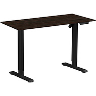 Стол с электроприводом WellDesk Basic 1300x675х18 черный/дуб термо черно-коричневый (9191456+9178193)