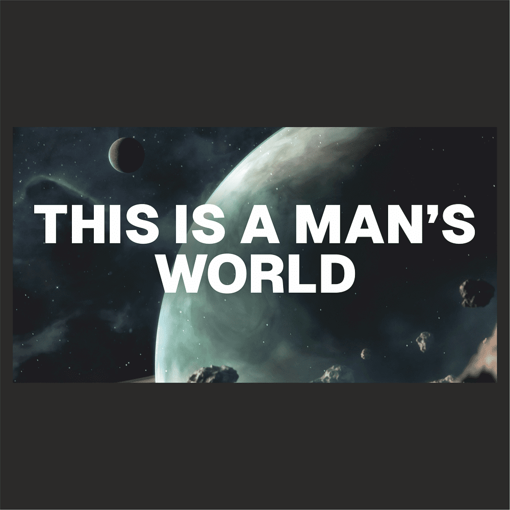 Кружка керамическая "This is a man’s world", 480 мл, черный  - 2