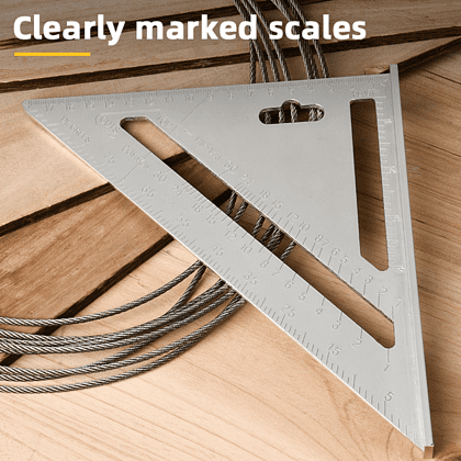 Угольник "Deli", 180 мм., металлический, серебристый - 3