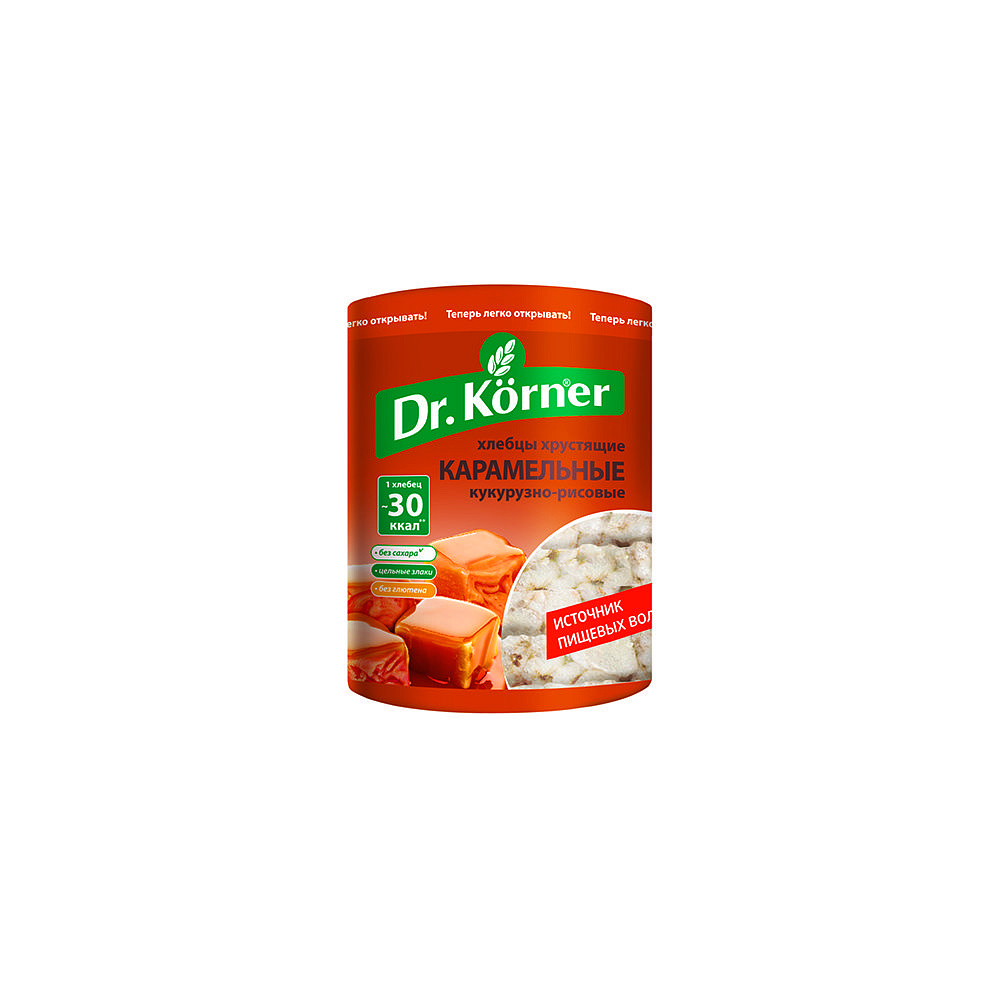 Хлебцы "Dr.Korner" со вкусом карамели, 90 г