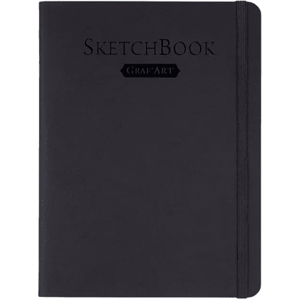 Скетчбук для графики "GrafArt white", 20 листов, 15х20 см, 160 г/м2, черный