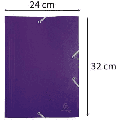 Папка на резинках "Exacompta", A4, 15 мм, полипропилен, фиолетовый - 5