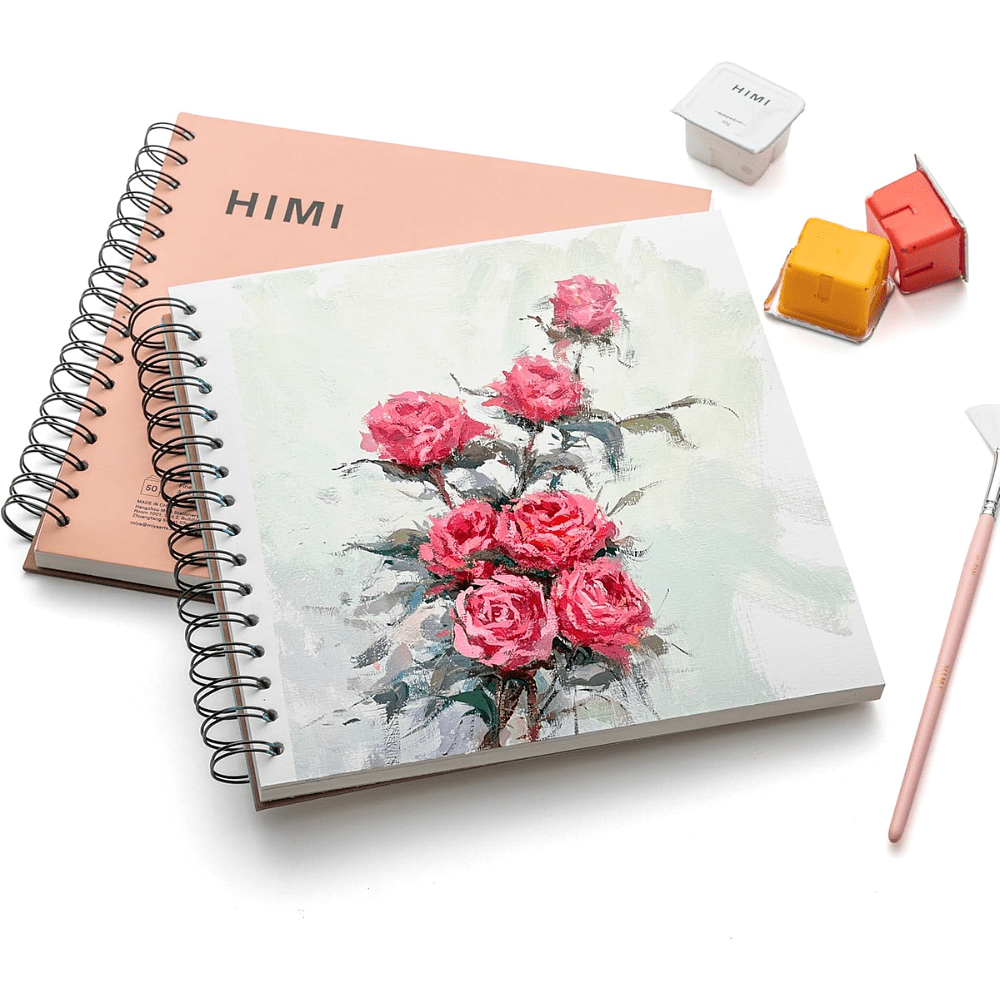 Скетчбук "Himi", 21.6x21.6 см, 160 г/м2, 50 листов, розовый  - 3