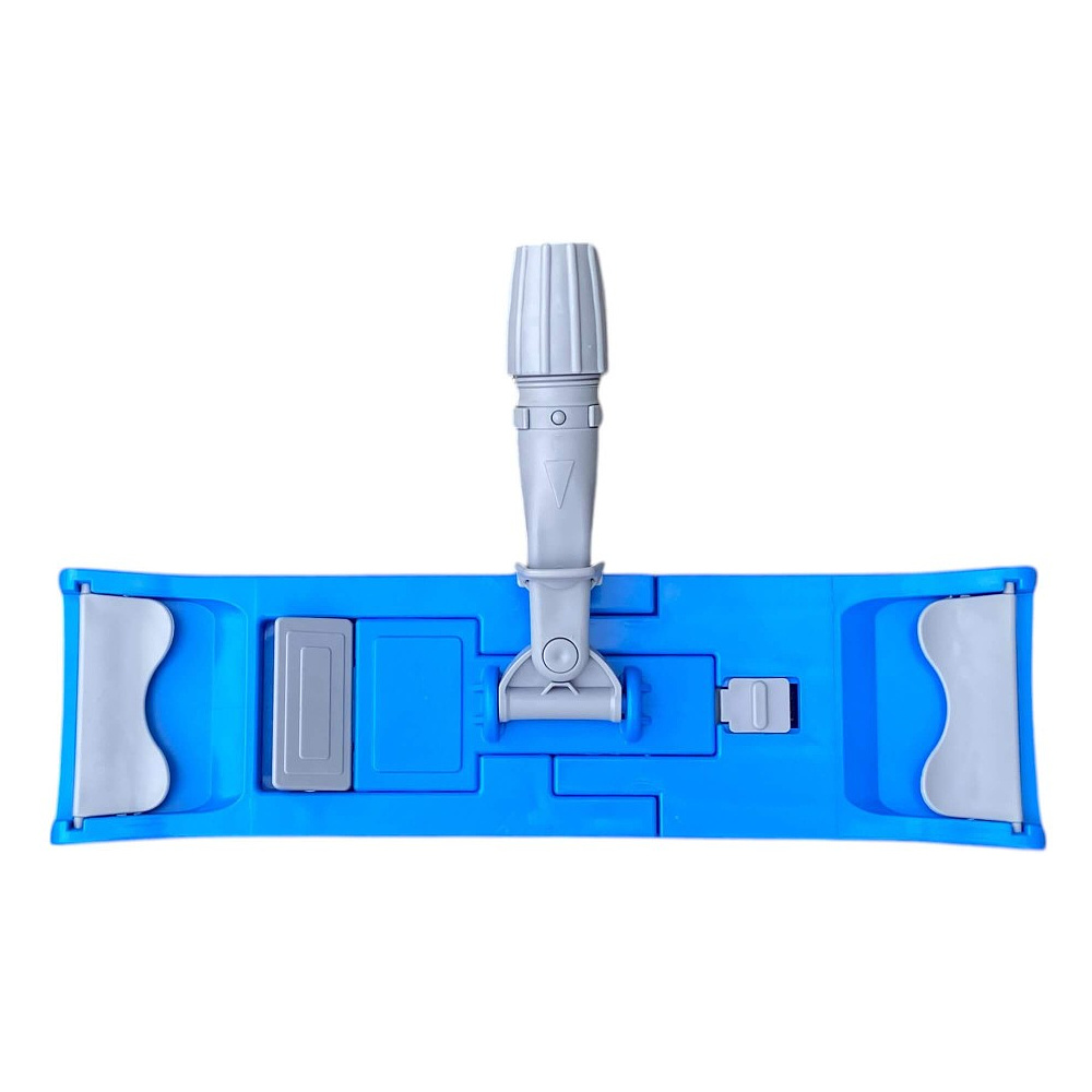 Держатель для мопов с зажимами, 40 см, серый, синий - 5