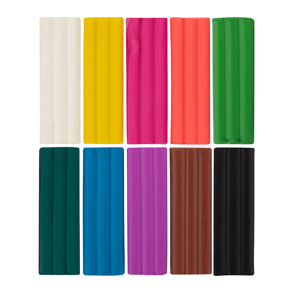 Пластилин восковой "Цветик" для детской лепки, 10 цветов - 2