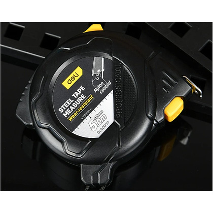 Рулетка Deli YS EDL9005P, 5 м х 19 мм, желтый, черный - 6