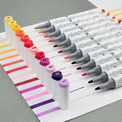 Набор двусторонних маркеров для скетчинга "Sketch&Art", 36 цветов - 3