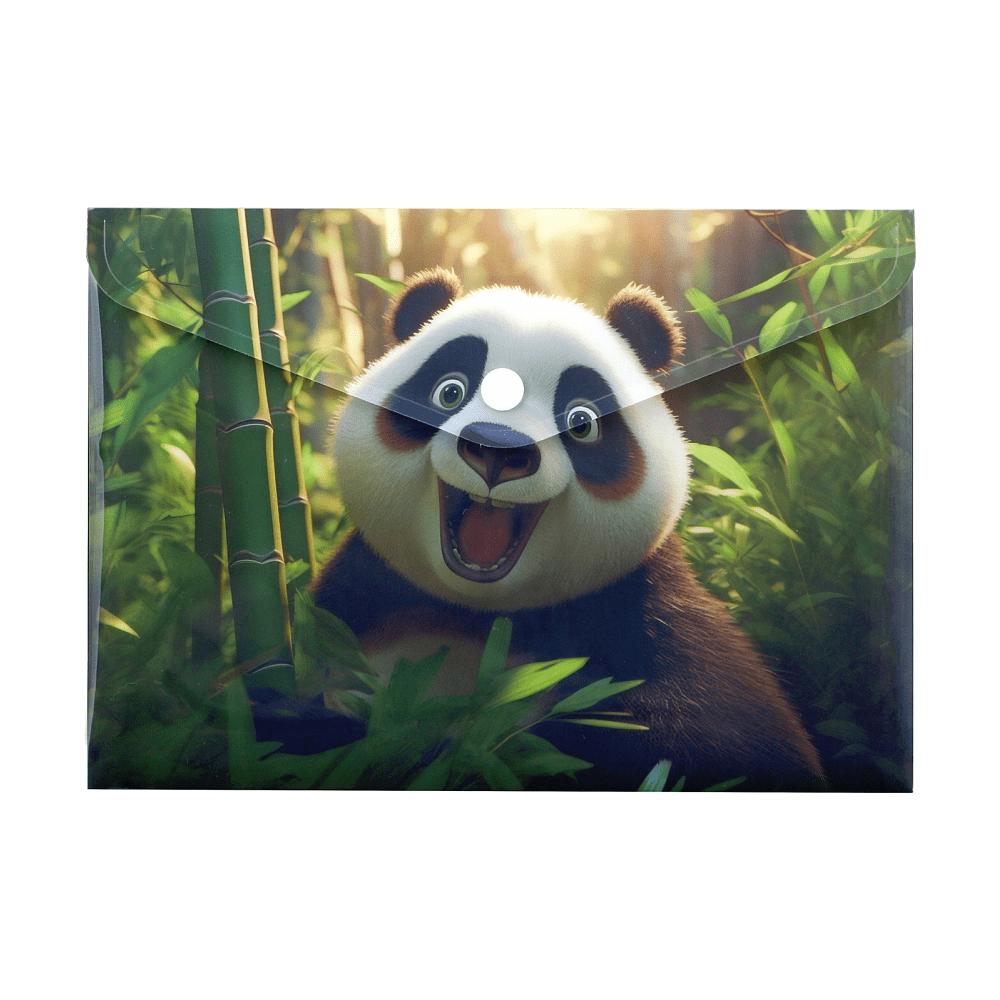 Папка-конверт на кнопке "Panda", A5, разноцветный