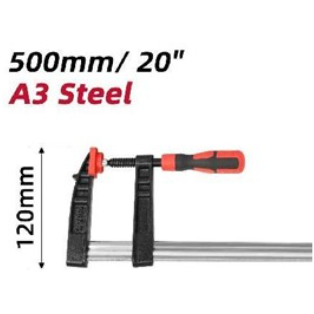 Струбцина "Deli" усиленная 120х300 мм, черный, красный