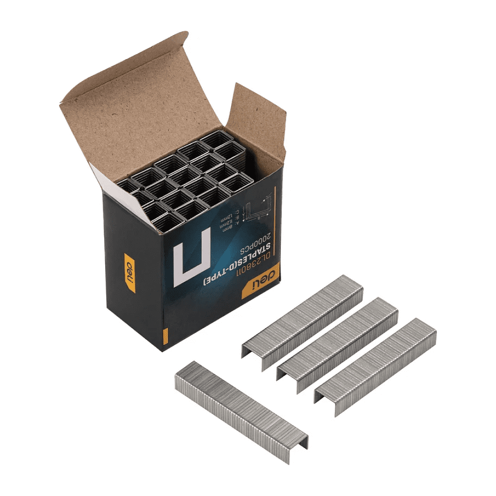 Набор механический степлер и скоборасшиватель Deli YS EDL238105, 3-в-1+ комплект скоб, кейс - 16