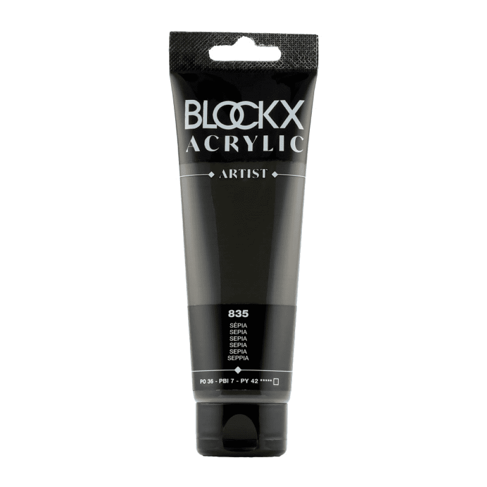 Краски акриловые "Blockx", 835 сепия, 120 мл