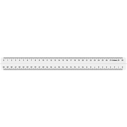 Линейка "Стамм", 30 см, прозрачный