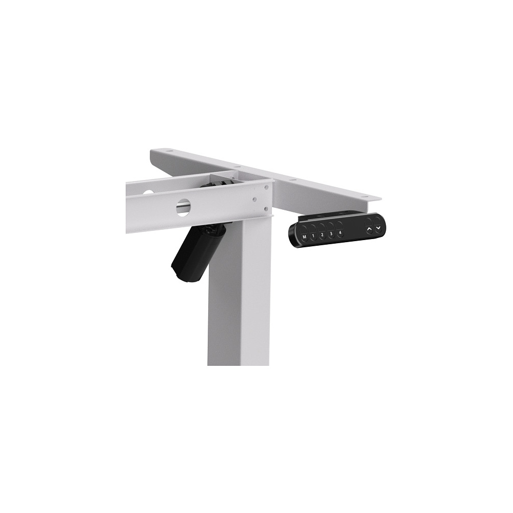 Стол с электроприводом WellDesk Basic 1300x675х18 белый/дуб денвер трюфель (9191460+9072454) - 3