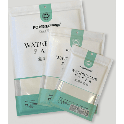 Бумага для акварели "Potentate", хлопок, горячий пресс, 19.5х27 см, 10 листов - 3