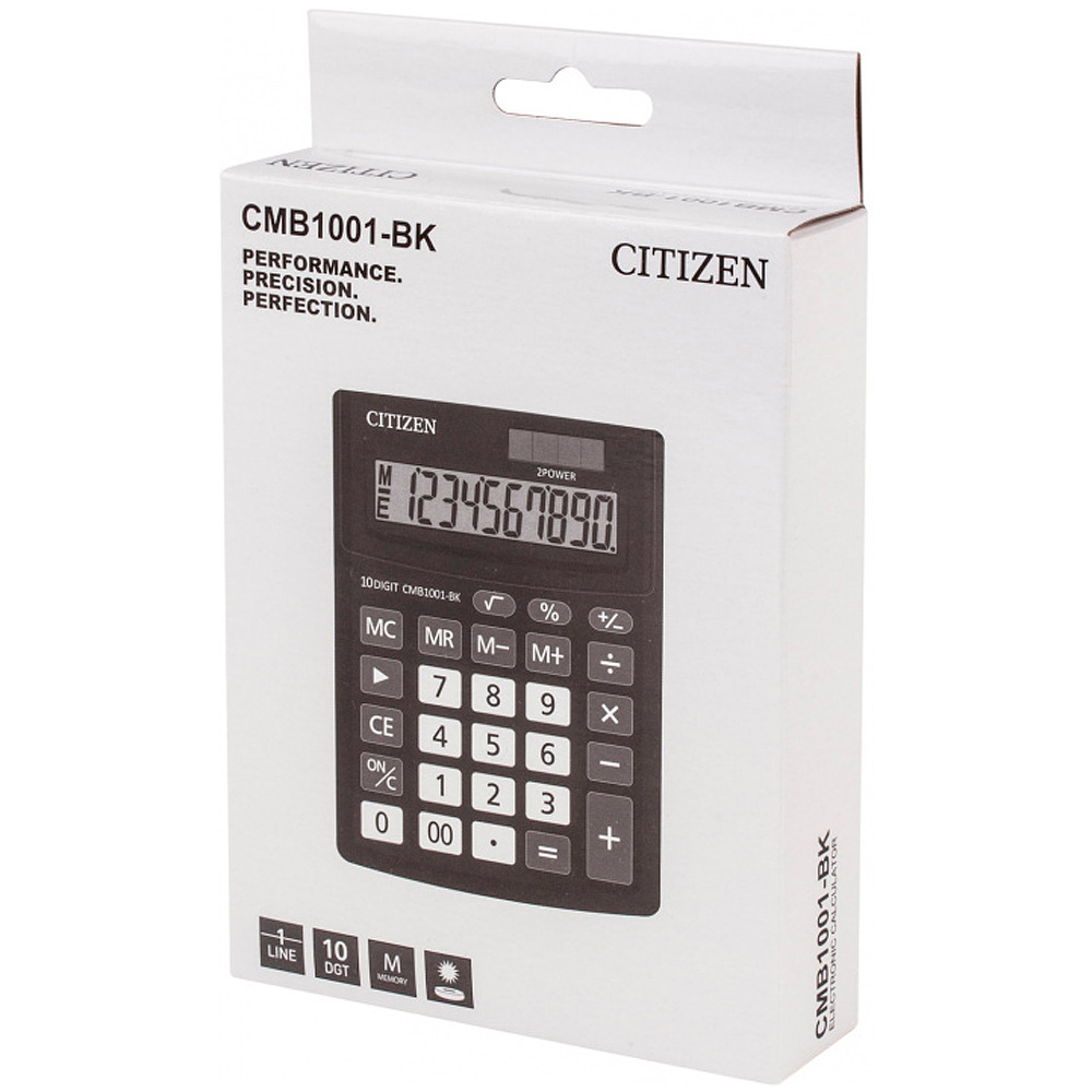 Калькулятор настольный Citizen "CMB-1001 BK", 10-разрядный, черный - 3