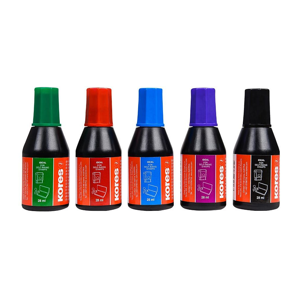 Краска штемпельная "Kores", 28 мл, красный - 2