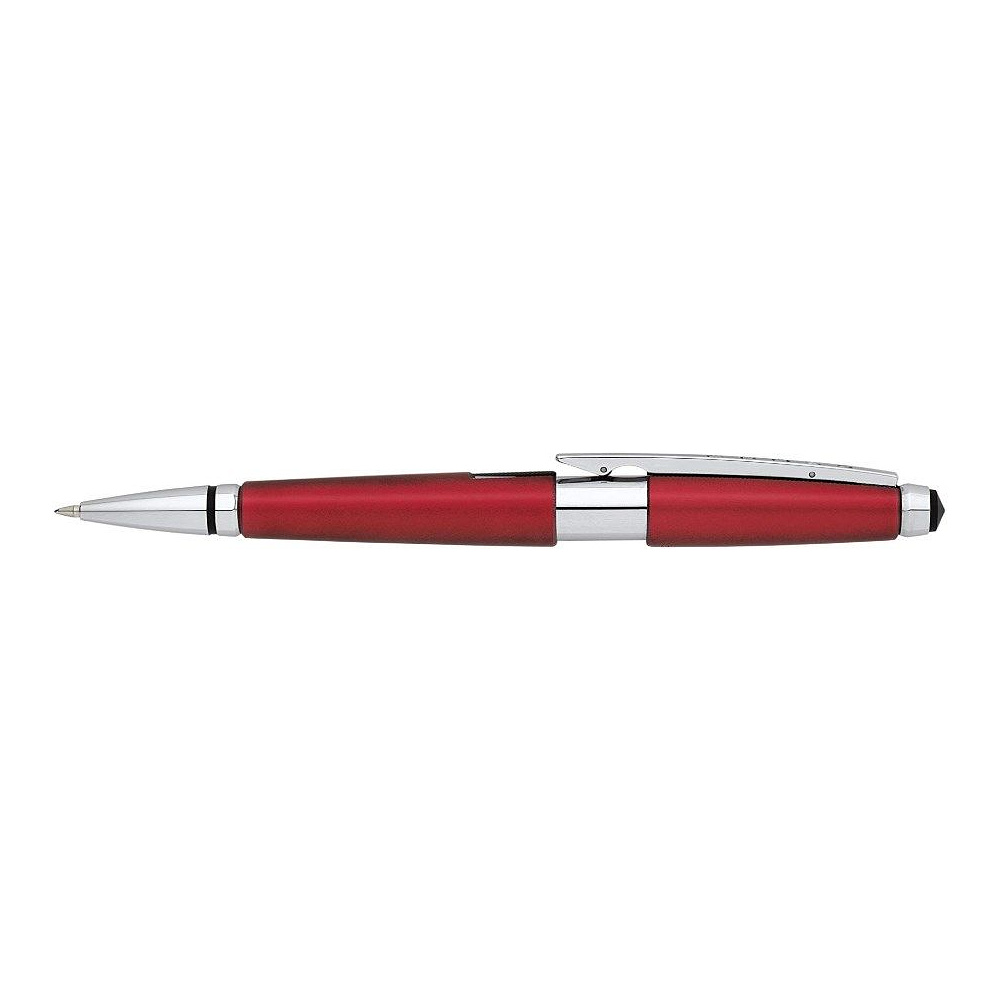 Ручка-роллер "Cross Edge", 0.7 мм, красный, серебристый, стерж. черный - 2