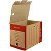 Коробка архивная "Эко", 200x327x240 мм, бурый, красный - 3
