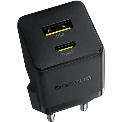 Сетевое зарядное устройство Baseus "Palm", Fast Charger, C+U, 30W, EU, Cluster Black - 2