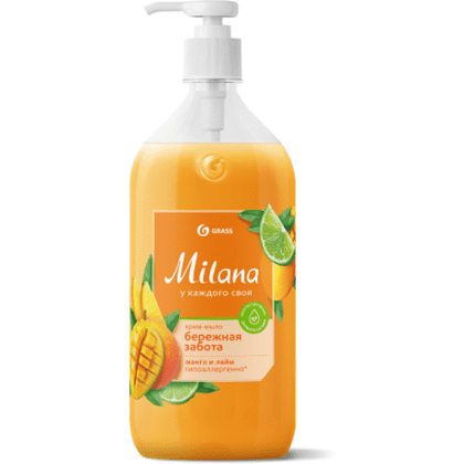 Крем-мыло "Milana", 1 л, манго и лайм