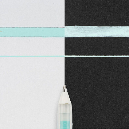 Ручка гелевая "GELLY ROLL SOUFFLE", 1.0 мм, прозрачный, стерж. зеленый - 2