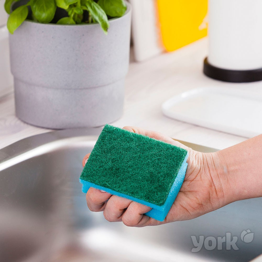 Губка кухонная для мытья посуды York профилированная, 5шт/уп. - 3