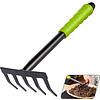 Грабли садовые Deli GS EDL580813, 310 мм, противоскользящая рукоятка, черный, зеленый - 2