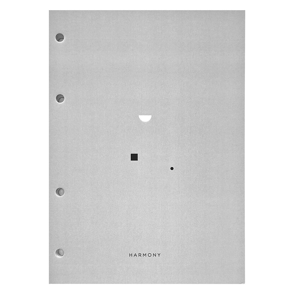 Сменный блок для тетради на кольцах "Minimalism", А5, 80 листов, клетка, серый