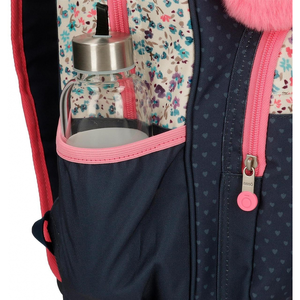Рюкзак школьный Enso "Travel time" S, темно-синий, розовый - 6