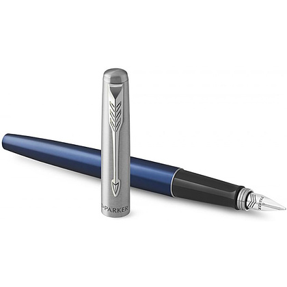 Ручка перьевая "Parker Jotter Royal Blue CT", M, синий, серебристый, патрон синий - 3