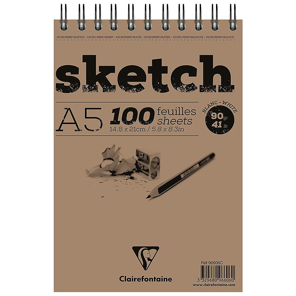 Скетчбук "Sketch", A5, 90 г/м2, 100 листов, коричневый