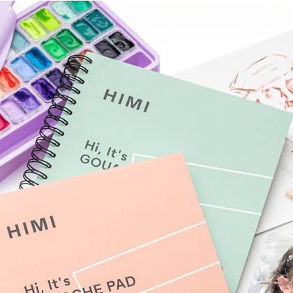 Скетчбук "Himi", 21.6x21.6 см, 160 г/м2, 50 листов, зелёный - 7