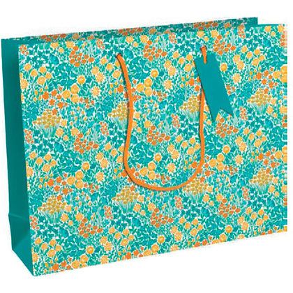 Пакет бумажный подарочный "Rosalie", 37.3x11.8x27.5 см, разноцветный