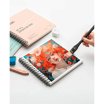 Скетчбук "Himi", 21.6x21.6 см, 160 г/м2, 50 листов, зелёный - 9