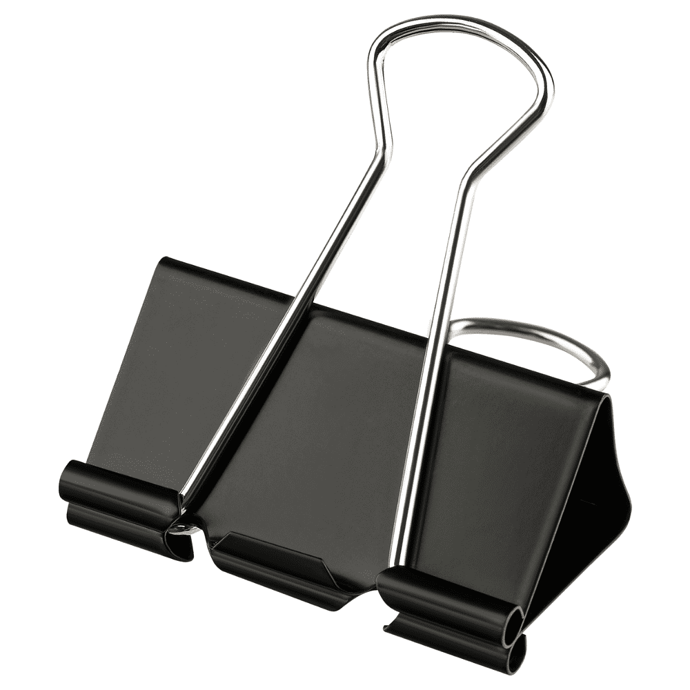 Зажим для бумаги "OfficeSpace", 15мм, 12 шт, черный - 2