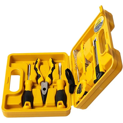 Набор инструмента Deli YS EDL1008J, 8 предметов, кейс, желтый - 3