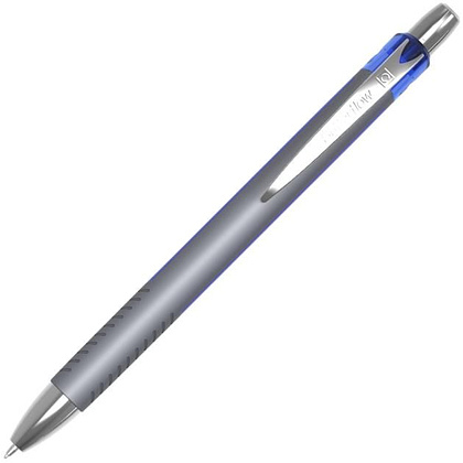 Ручка шариковая автоматическая "Butterflow Click", 0.7 мм, синий, серебристый, стерж. синий