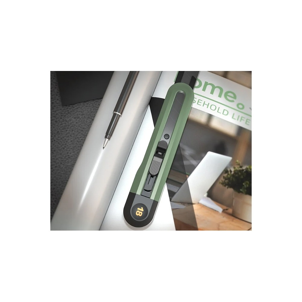 Нож универсальный "Deli Home", 18 мм, зелёный - 2