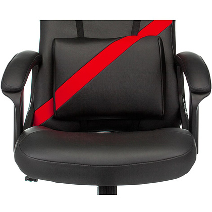 Кресло игровое "Zombie DRIVER", экокожа, пластик, черный, красный - 5