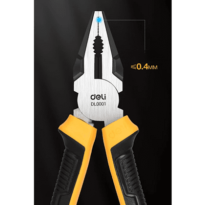 Плоскогубцы Deli YS EDL0003, 200 мм, 2-х компонентные рукоятки - 10