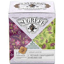 Чайный напиток "Сугревъ", 15 пакетиков x1,8 г, с ароматом черной смородины и мелиссы