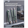 Набор ножей строительных Deli HSEHT4003L, 3 шт (ножи 9мм/18мм/трапеция), Soft Touch, зеленый - 27