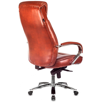 Кресло для руководителя Бюрократ T-9922SL светло-коричневый Leather Eichel, кожа, металл - 4
