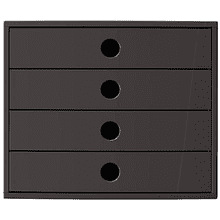 Блок из 4-х лотков закрытый "Exacompta", черный